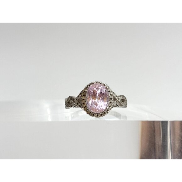 Amethyst & Multi CZ Gemstone 925 Sterling Silver Vintage Ring - sz 10.25 - Picture 5 of 16